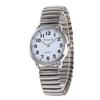 Large Number Luminous Elderly Quartz Watch with Waterproof Stainless Steel Elastic Band