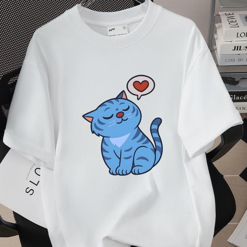 Demon Hunters Cartoon Tiger Printed T-shirt Harajuku Round Neck Casual Short Sleeve Summer Woman Top Casual Clothing Tops