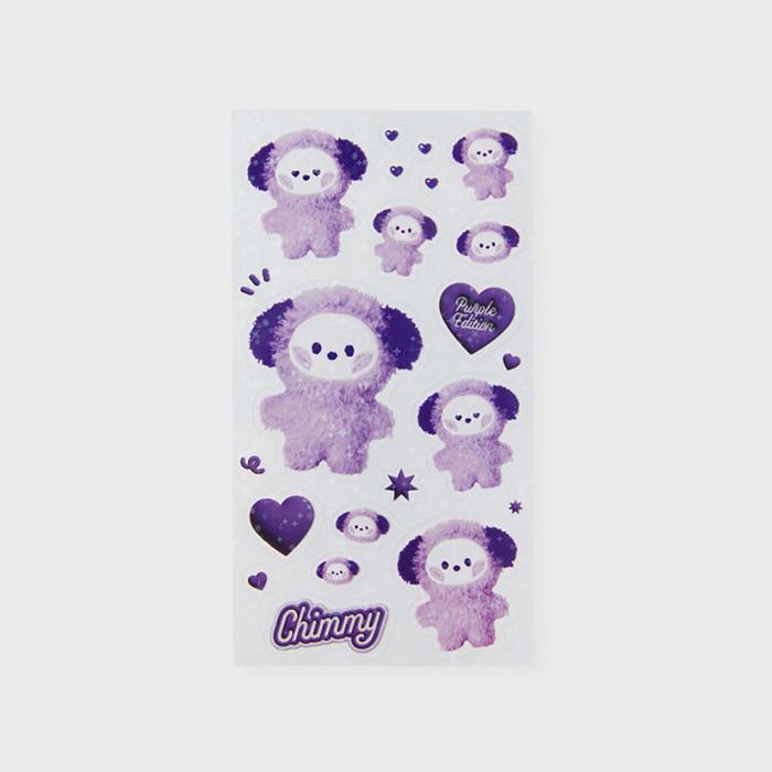 Line Friends BT21 CHIMMY Purple of Wish Edition Minini Sticker