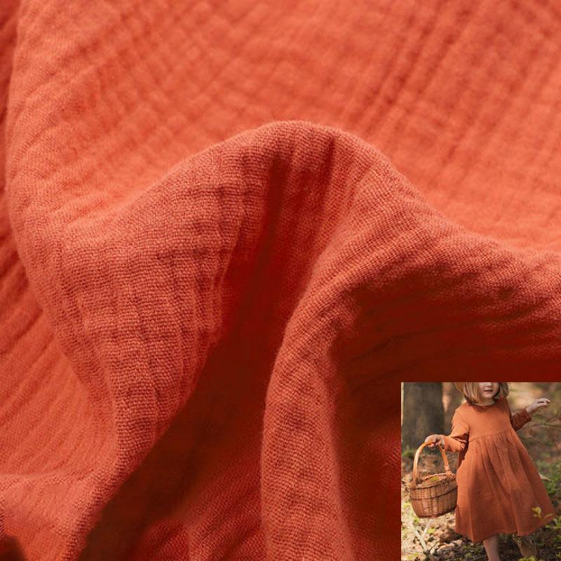 Baumwollstoff weich 100% Baumwolle Unifarbe Double Gauze für DIY Handwerk Nähmaterial Kleid Handtuch Bettwäsche Mulltuch Tischläufer Stoff