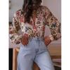 Women's Printed Long Sleeve Shirt Spring Autumn Casual Blouse Top For Women European American Fashion Foreign Trade Crossbody Apparel