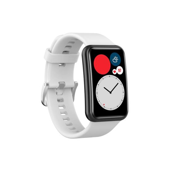 1 Sett Klokkereim Myk Justerbar Silikon Armbånd Erstatning for Huawei Watch Fit (TIA-B09/TIA-B19)