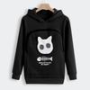 Women’s Sweatshirt  Pouch Hood Tops Carry Cat Breathable Pullover Blouse