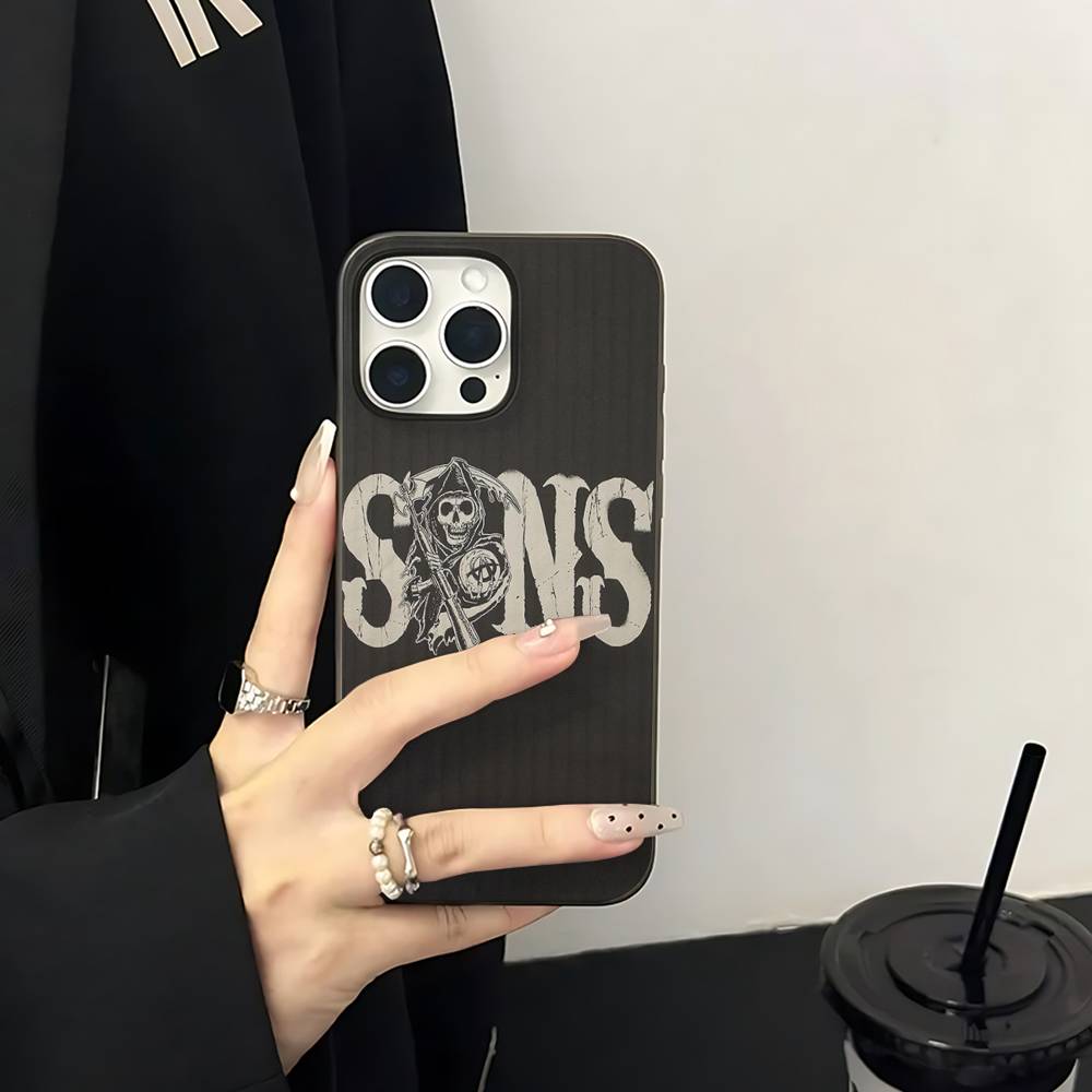 

Crime Sons Of Anarchy TV Phone Case For IPhone 16 15 17 Pro 11 12 13 14 Pro Max Plus Soft Ripple Silicone Cover Shell iPhone 13