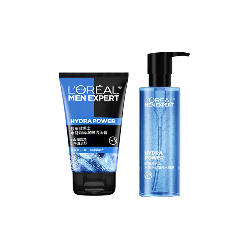 Loreal Paris Repair and Moisturize + Hydropower Cleansing Water Gel Skin Care Set - Two-piece Set Hydropower Cleansing 100ml Water Gel 120ml