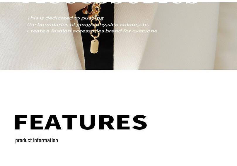European Spicy Girl Layered Chunky Chain Necklace & Bracelet Set - Gold-Plated Titanium Steel