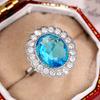 Gorgeous Big Cubic Zirconia Rings Women for Anniversary Party Fashion Elegant Female Rings Good Quality Luxury Jewelry