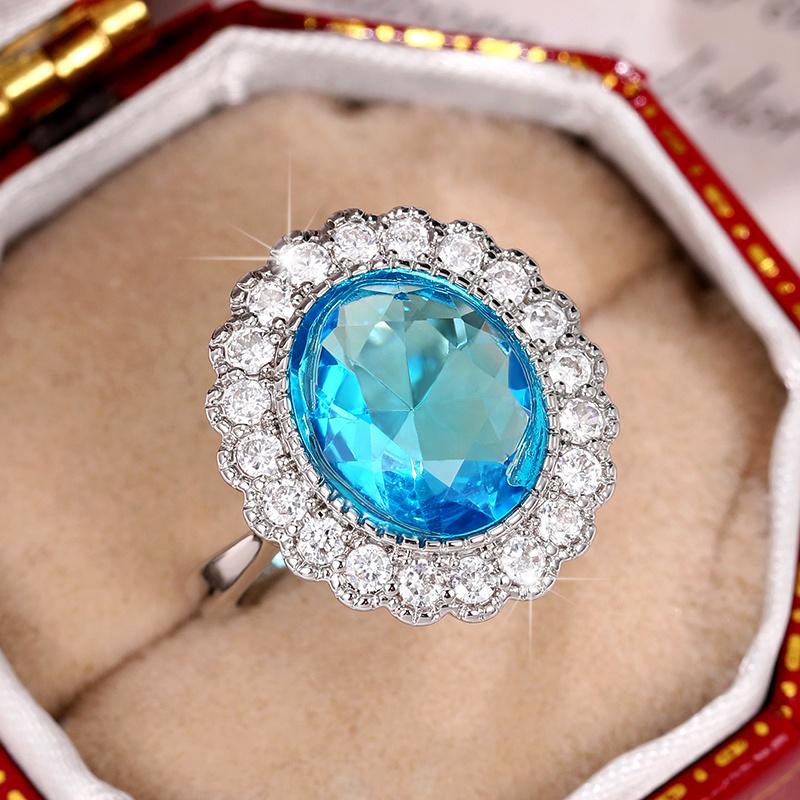 Gorgeous Big Cubic Zirconia Rings Women for Anniversary Party Fashion Elegant Female Rings Good Quality Luxury Jewelry