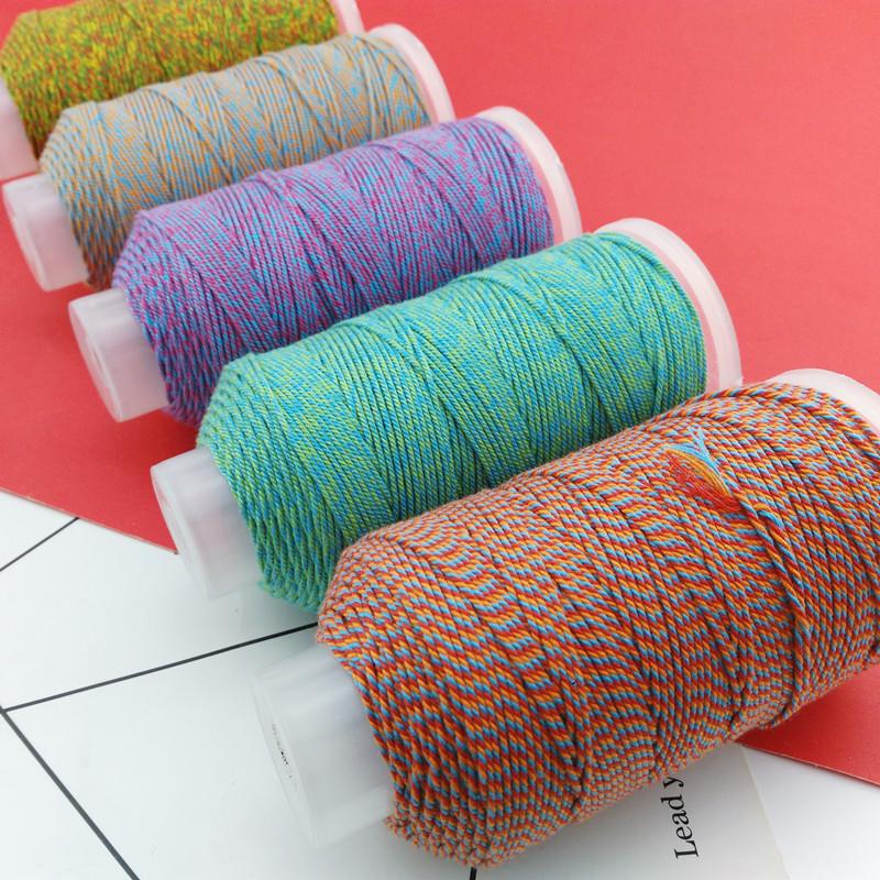 Qs Hand-Rubbed Cotton Thread 18 Strands Of Section Dyeing Gradient Diy Hand-Woven Bracelet Bracelet Rope Play Thread Rope Beading Matching