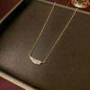 Women's Sweet Style Rainbow Diamond Pendant Necklace with Star & Moon Clavicle Chain