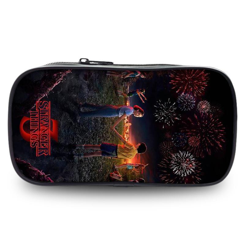 Stranger Things Pencil Case With Nylon Material For Students And Kids