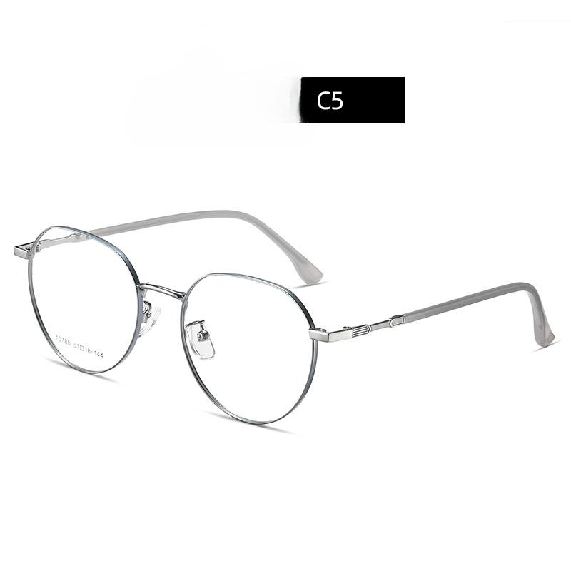 Metal Flat Mirror Female Online Celebrities with The Same High-value Plain Glasses Frame Can Be Equipped with Glasses for Students' Literary Glasses.