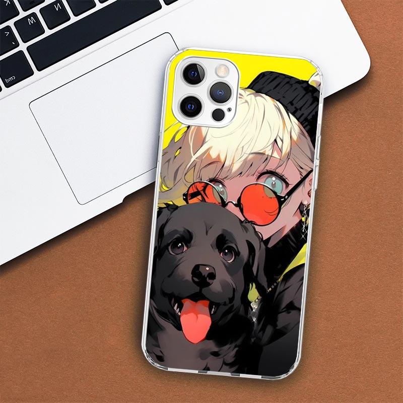 Carina Custodia per Telefono Anime Ins Girls Animale Gatto Per Apple iPhone 11 12 13 15 14 Pro 7 XR X XS Max 8 Plus + Mini SE Stampa Personalizzata S