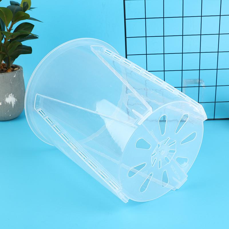 Plant Pot Diy Plastic Transparent Cylindrical Flower Holder Vegetable Planter