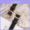 Stylish Black Pu Belt For Women With Elegant Gold Buckle Perfect For Fashionable Outfits
