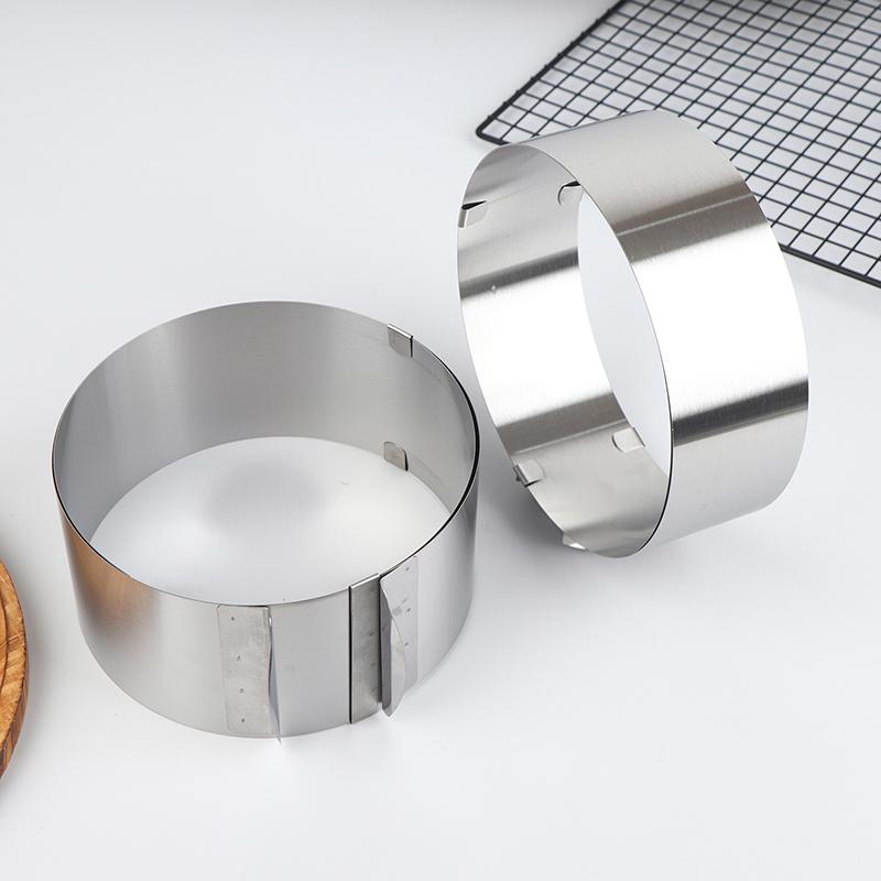 Stainless Steel 6-8Cm Adjustable Telescopic Mousse Ring Circle Mold Rustproof With Scale Round Cake Rings Reusable Baking Tool