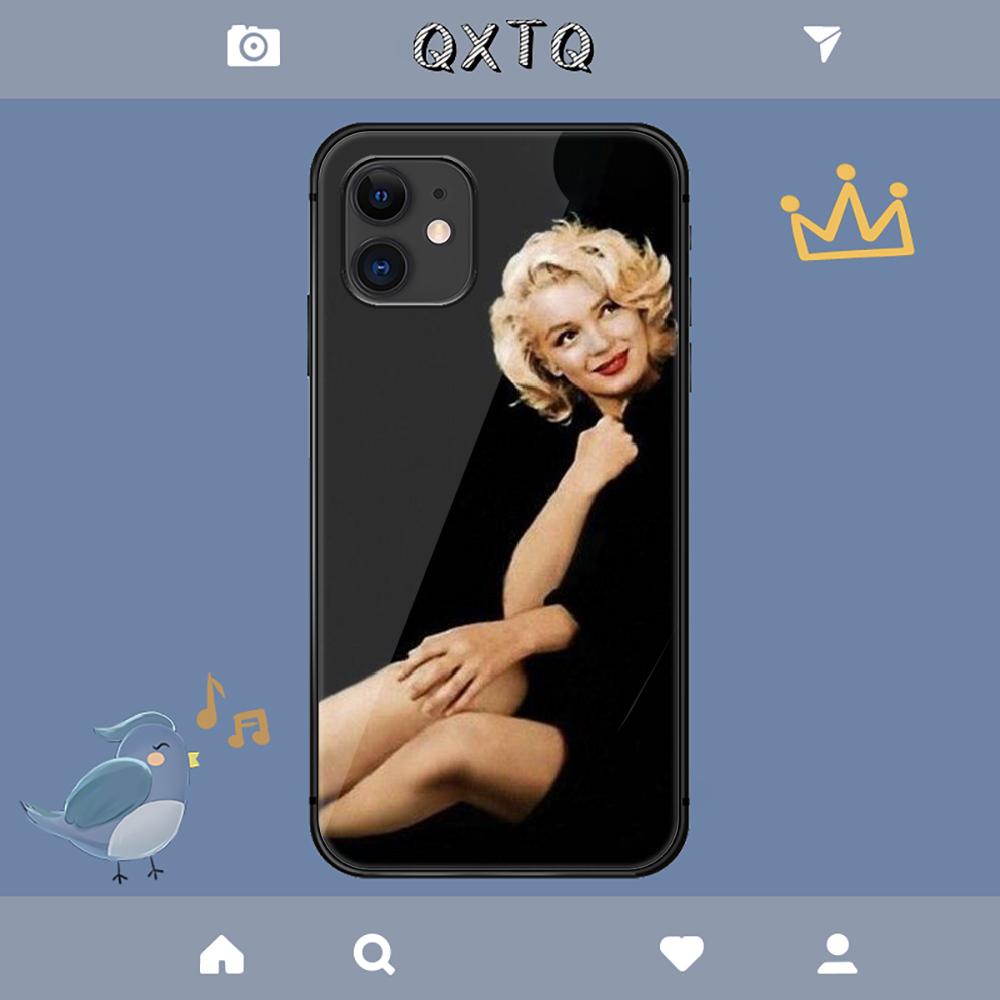 Sexy Girl Marilyn Monroe Hülle für iPhone Samsung Galaxy Redmi Note S 17 16 15 14 13 20 24 25 54 Pro Max Ultra FE Hartglasabdeckung