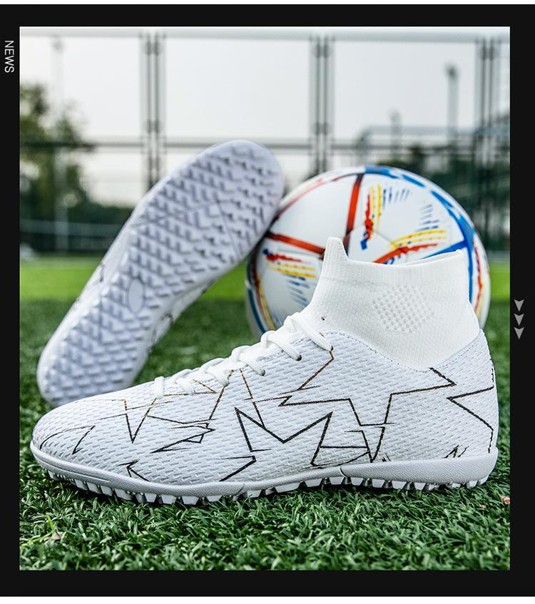 47 Übergröße rutschfeste Fußballschuhe Herren- und Damennägel gebrochene Nägel Student Erwachsene High-Top-Sneaker Jinjiang