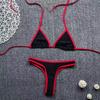 Evropské a americké vícebarevné sexy bikiny bez zad