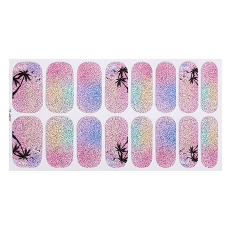Gels Nail Strips Glittering Gels Nail Stickers Flowers Nail Art Stickers Nails Polish Wraps French Tip Nail Stickers