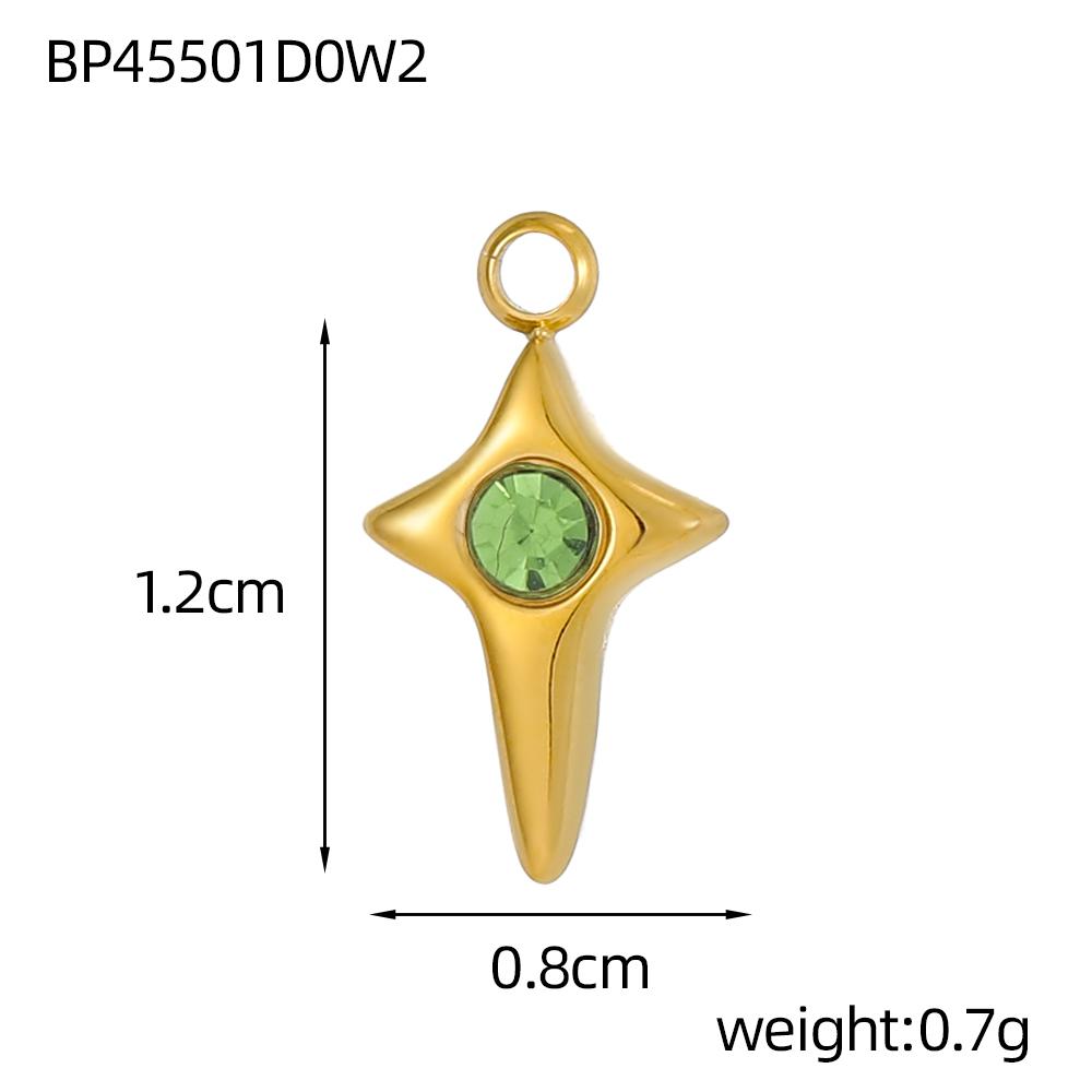 

CARLIDANA Delicate Stainless Steel Moon Sun Round Stick Charms Star Pendants for DIY Jewelry Women Necklace Zircon Accessories