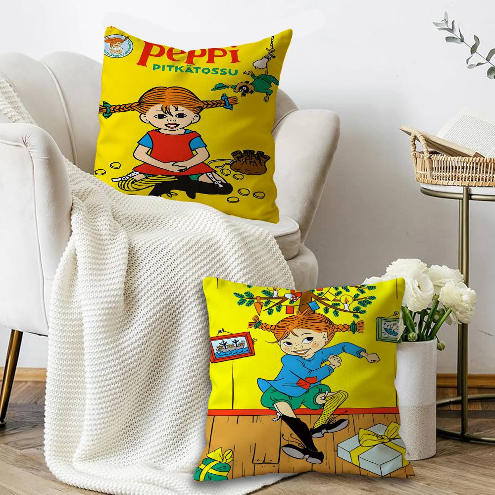P-Pippi Longstocking 45*45cm Cushion Cover Pillow Cover Decor Pillowcase Home Pillowcase For Couch Pillow