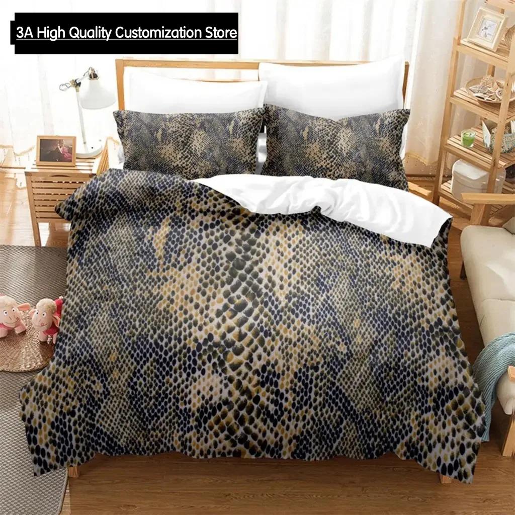 

2025 Speckle pattern 3D Digital Bedding Set,Duvet Cover + Pillowcase,Popular Style queen bedding set 135x200cm