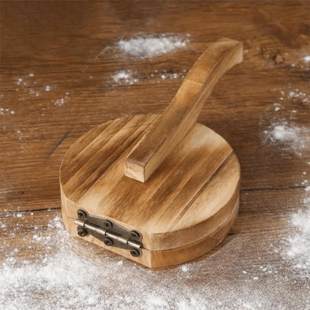 Round Dumpling Wrapper Maker Manual Bun Skin Press Mold Wooden Dumpling Skin Presser Ravioli