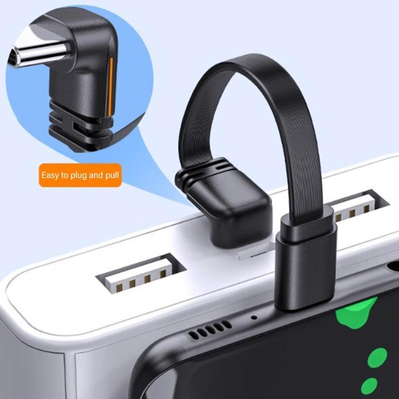 Short 66W USB C to USB C Fast Charging Cable With 90 Degree Bend Option for Mobile Devices and Gaming Consoles