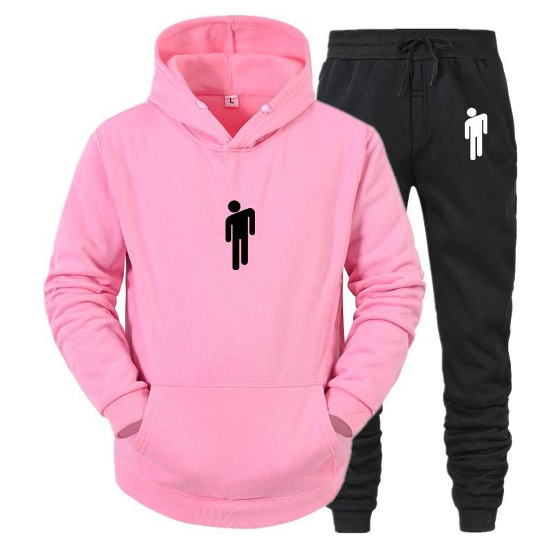 Hot Search Men's Women's Loose Hoodie Set Printed Couple Fashion