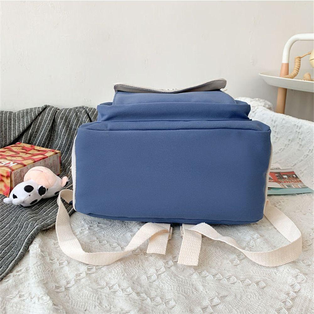 Pure Colour Large Capacity Backpack Nylon Rucksack Bags Fashion Student School Bag  Women Men