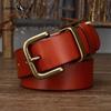 Korean Style Simple Smooth Leather Belt Genuine Leather Pin Buckle First Layer Cowhide Versatile Casual Pants Belt