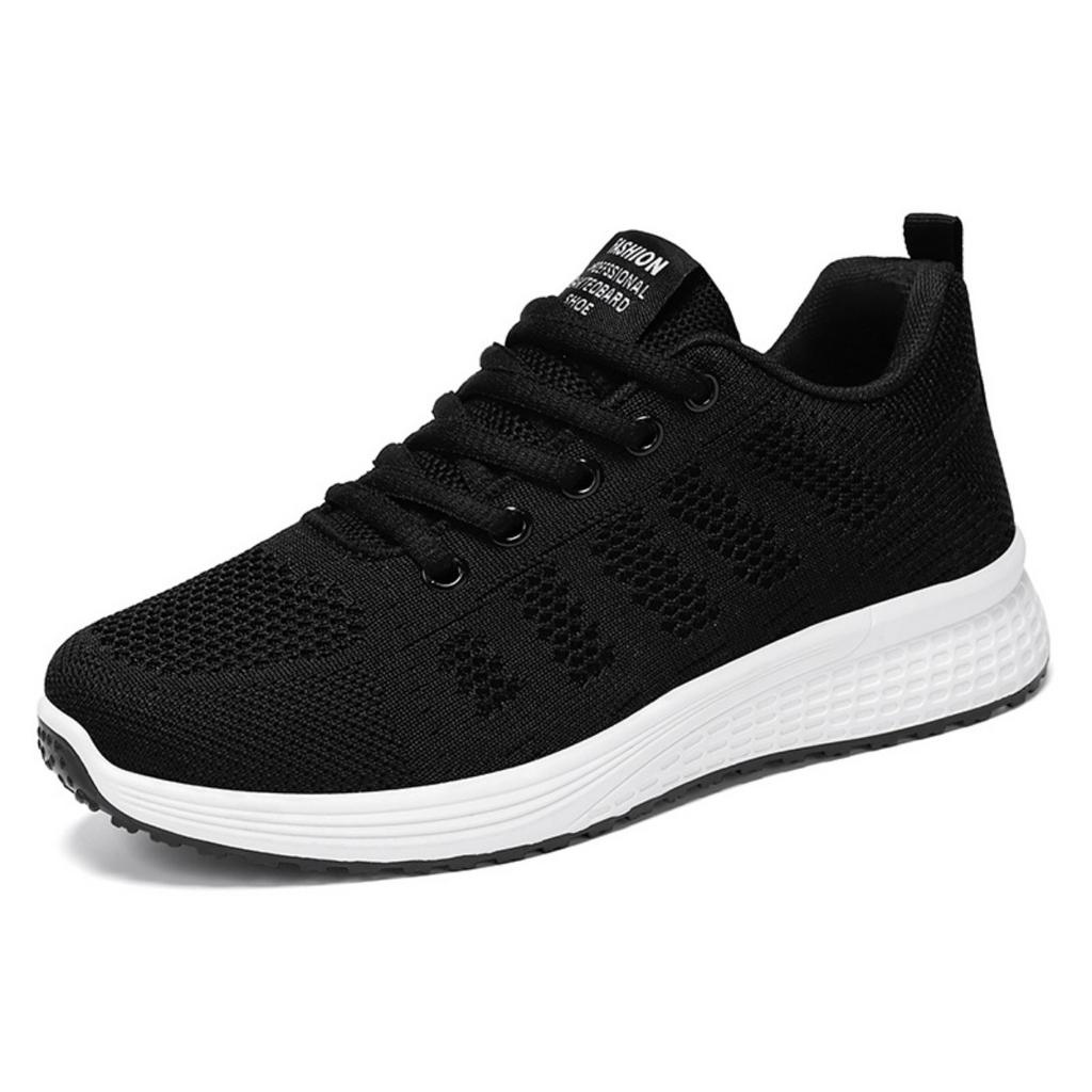 Schuhe Damen neue einfarbige Schuhe Lässig Studenten Atmungsaktiv bequem Fly-Woven Sneaker