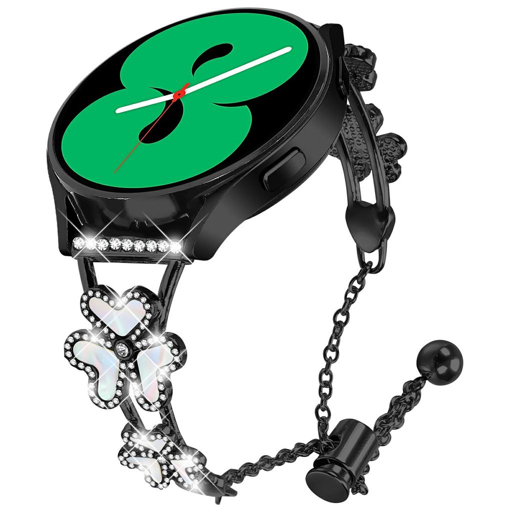 Metal Band Heart Clover Decor For Samsung Galaxy Watch3 41mm Watch Bracelet Replacement