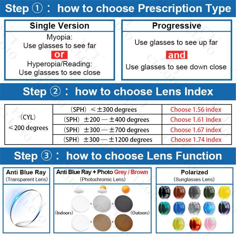 CLLOIO New Design Fashion Cat Eye Prescription Glasses Women Photochromic Myopia Glasses Progressive Reading Optical Eyeglasses