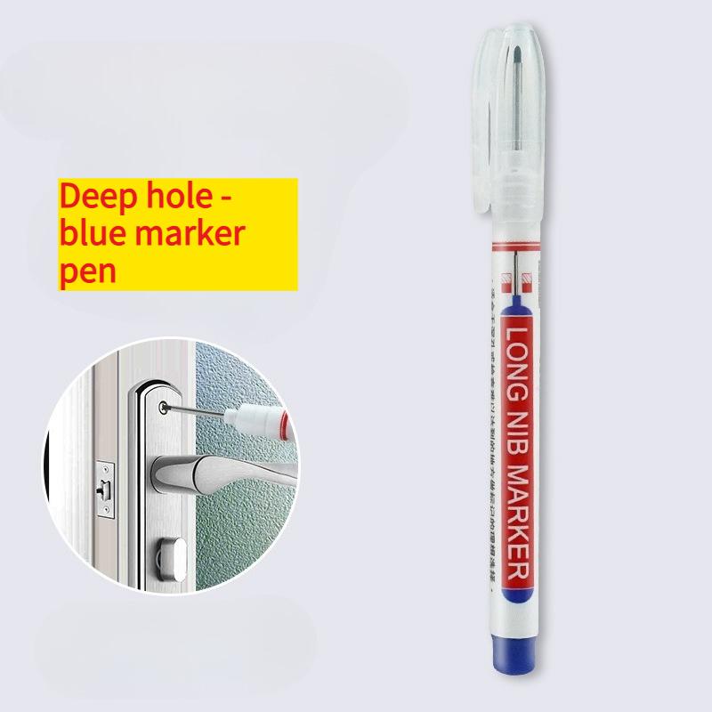 Long Head Deep Hole Marker, 20 mm Long Nose Nib Deep Reach Metal Marking Pen, Quick-drying Waterproof Permanent Pens