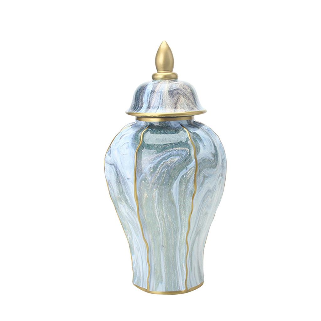 Porcelain Ginger Jar Ceramic Vase Table Centerpieces Traditional Temple Storage for Weddings