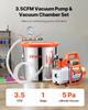 110L/min Single Stage Vacuum Pump 11.36L Stainless Steel Degassing Chamber