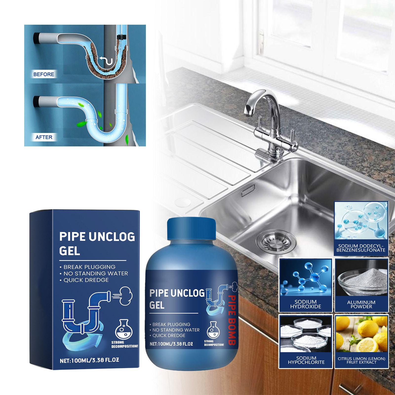 

Stoppage Prevention Pipe Cleaning Agent - Multi-effect Dissolves Pipe Blockages And Ensures Smooth Drainage -blocking Agent For Sewers,100ML One Size