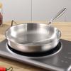Flat Bottom Frying Wok Nonstick Fried Steak Pot Kitchen Cookware Stainless Steel Frying Pan  Home