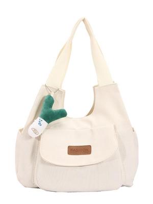 Huimei Women's Canvas Tote Bag, Shoulder Bag, Canvas Tote, Handbag, Large Capacity, Small Item Storage, Compact, Perfect for Travel, Commuting, and