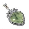 Prehnite Gemstone Handmade 925 Sterling Silver Jewelry Pendant 2.76" SU-9917