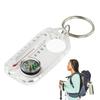 Compass And Thermometers Keychain Small Compasses Thermometers Keychain Survival Multi Tool Pocket Sized Small Gear For Hiking