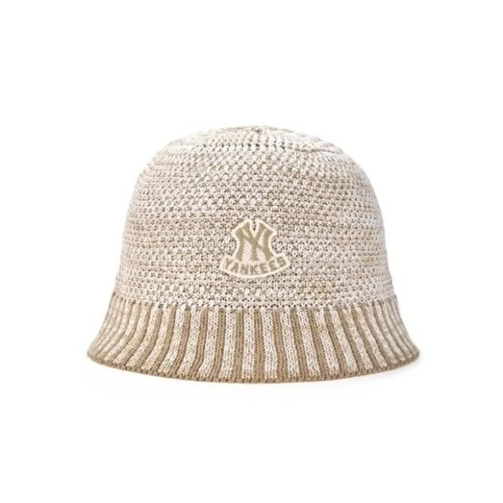 [MLB] Cap GQC 3AHTV0253-50CRS Summer Knit Bucket Hat Dome Fit New York Yankees FREE