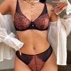 Sex suit French sexy ultra-thin retro contrasting lace small
