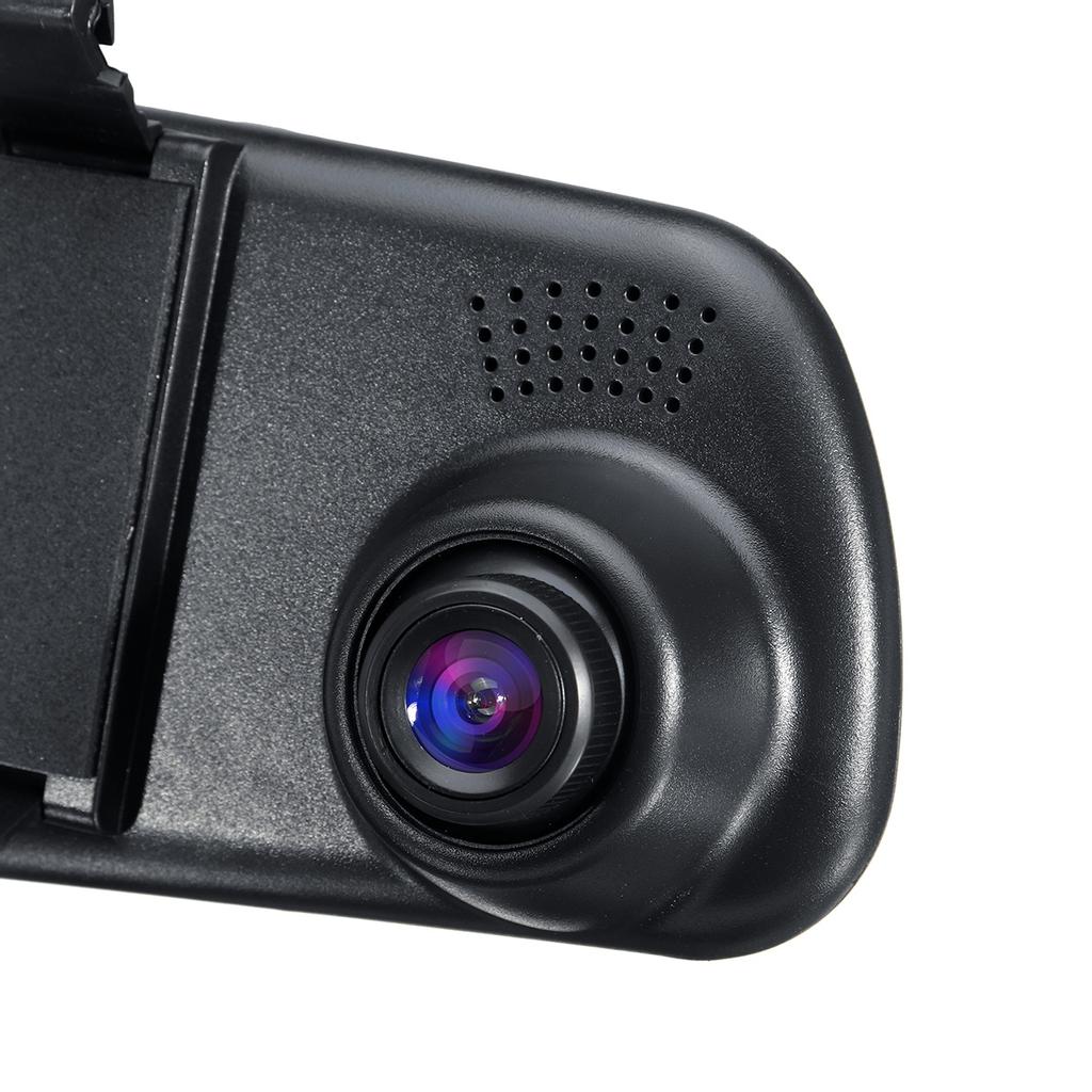 New 4.3 Inch Dual Lens 1080P 170 Degree Car DVR Dash Cam Video Recorder 720p 140 Degree Rear View Mirror Camera