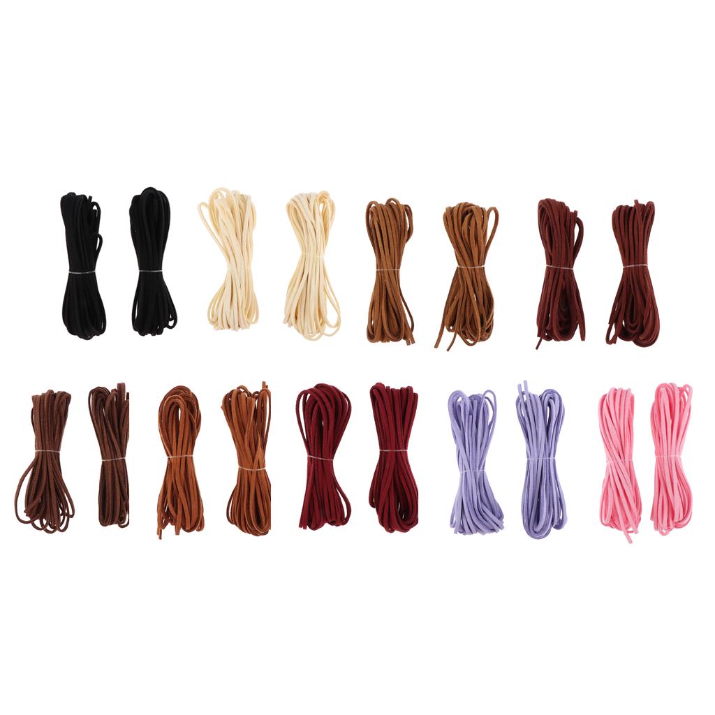 Suede Leather String for Jewelry Making Flat Artificial Leather Cord 5m Thread DIY Bracelet Necklace Accessory Supplies