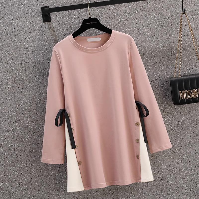2023 Trendy Autumn Plus Size Maternity Casual Mid-Length Loose T-shirt