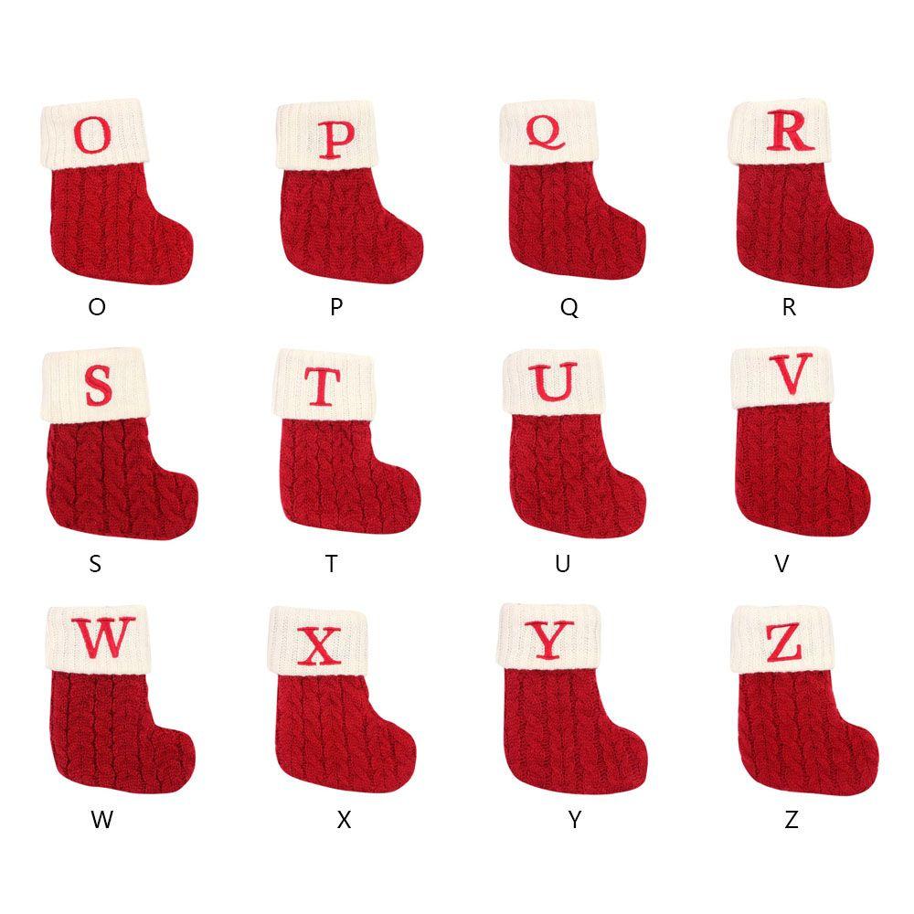Letters Tree Pendant Christmas Pendant Decor Gift Holders Merry Christmas Socks Xmas Gift Stockings