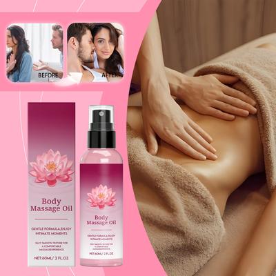 Páros Masszázsolaj Gyengéden Hidratálja és Masszírozza a Testet és a Bőrt, Kényelmes és Hidratáló Ápolást Nyújt Férfiaknak és Nőknek Egyaránt, 100ML